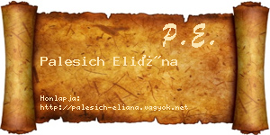 Palesich Eliána névjegykártya